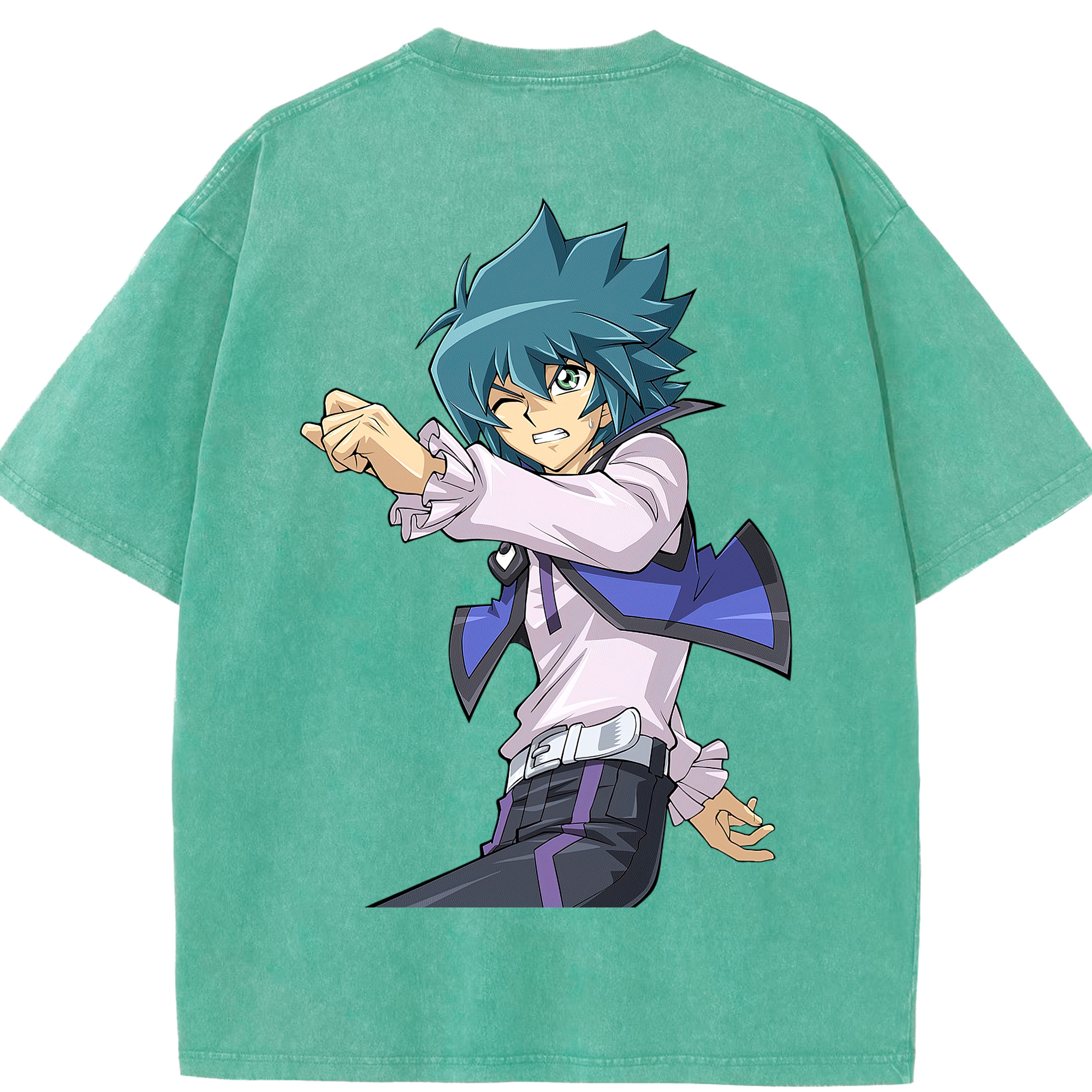 （画像用） 遊☆戯☆王 Yu-Gi-Oh! 綿100% ヴィンテージ風 半袖Tシャツ（背面プリント）